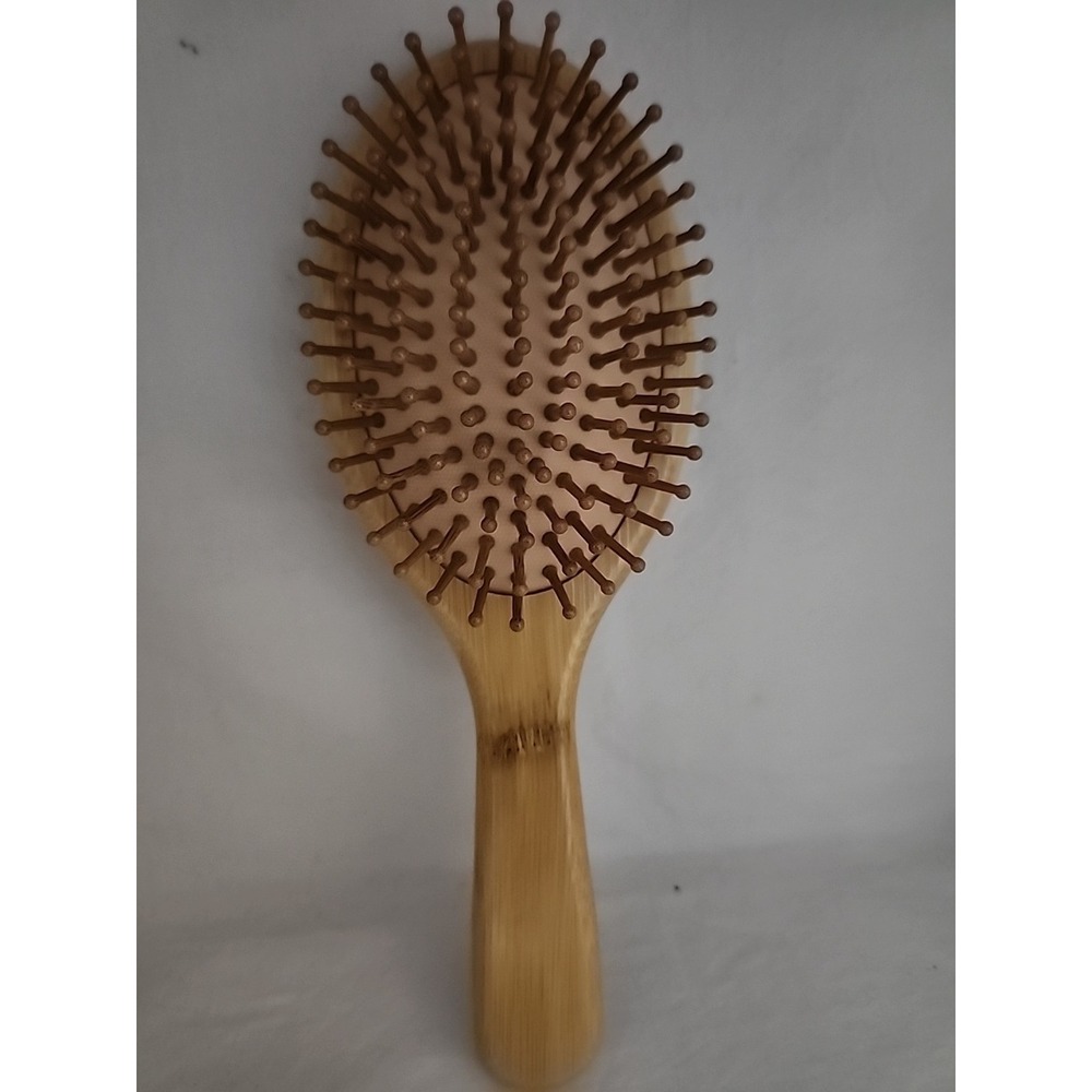 Natural Bamboo Paddle Hair Brush Oval Detangling Wooden Bristle Eco Friendly